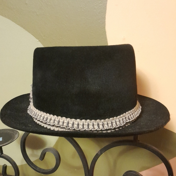 Vintage Berg Fedora Hat. Black velour, Large - Picture 5 of 9